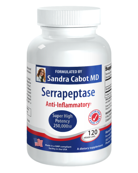 Serrapeptase 250,000 SU (per two caps) 120 Veggi Caps