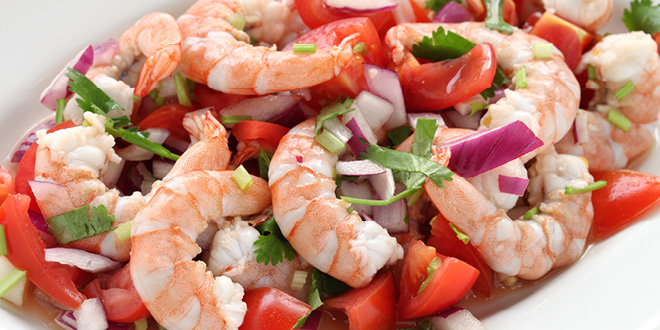 Tangy shrimp ceviche