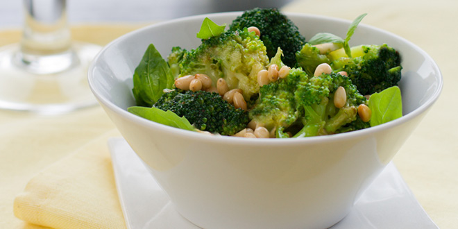 Roasted Broccoli With Pine Nuts