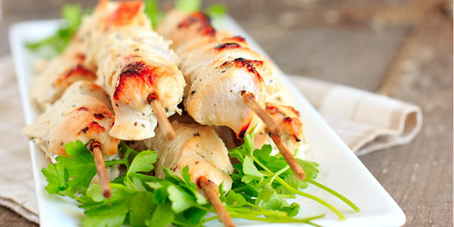 Tasty chicken skewers