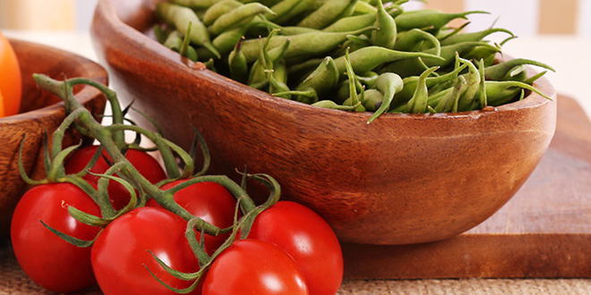 Cherry tomato and green bean salad