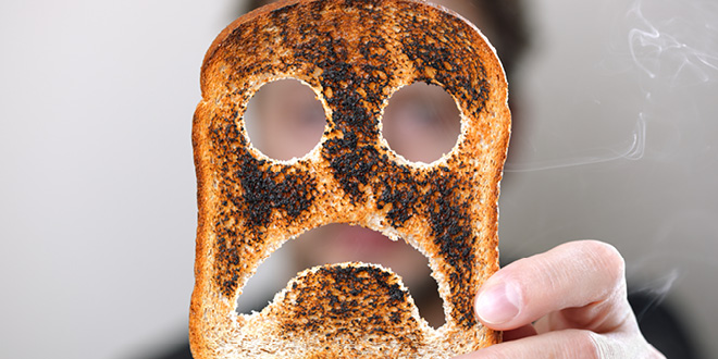 Burnt toast raises the risk of cancer