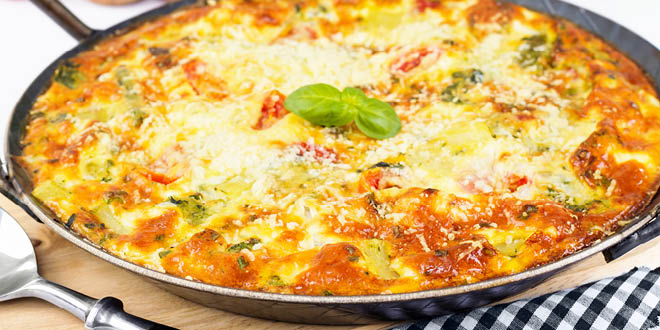 Oven baked omelette