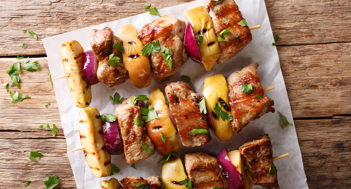 Pork and Apple Skewers