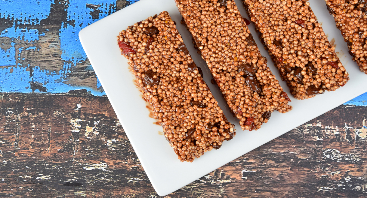 Gluten Free Puffed Quinoa Bars