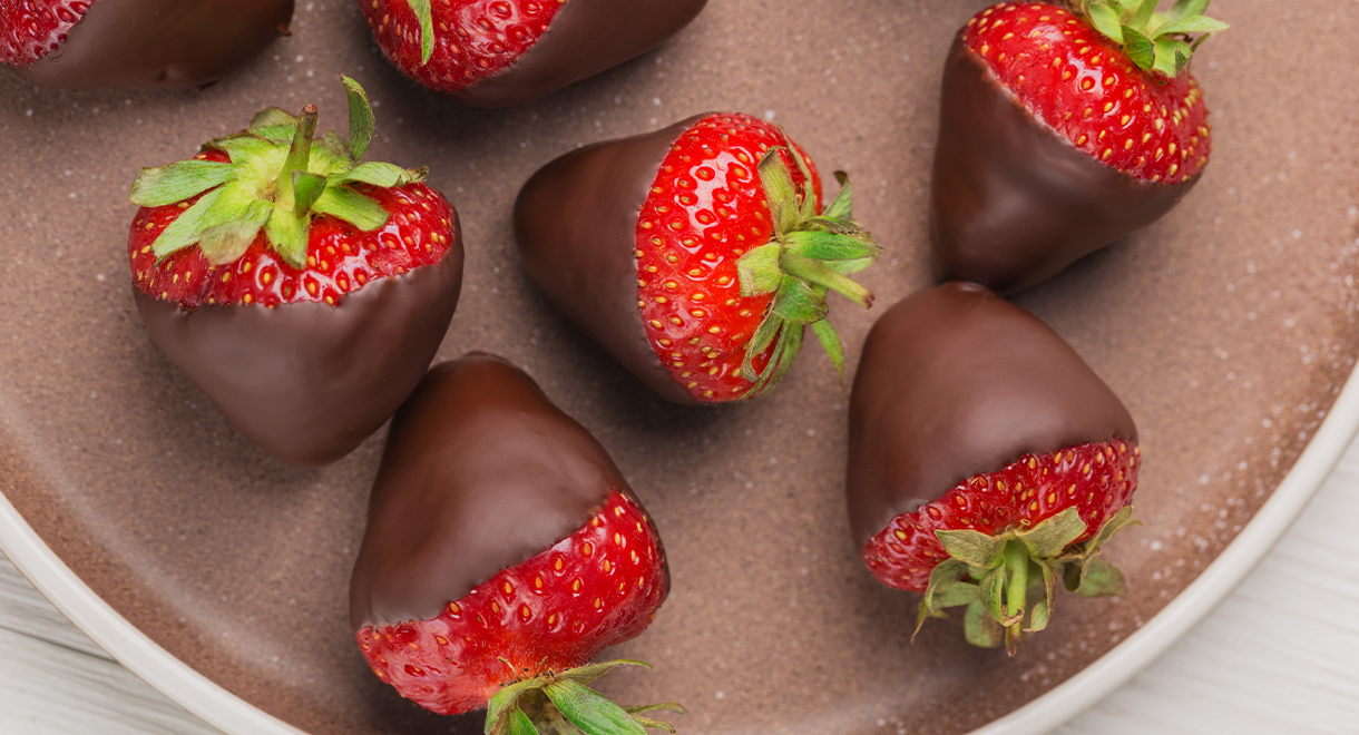 Chocolate Coated Frozen Strawberries